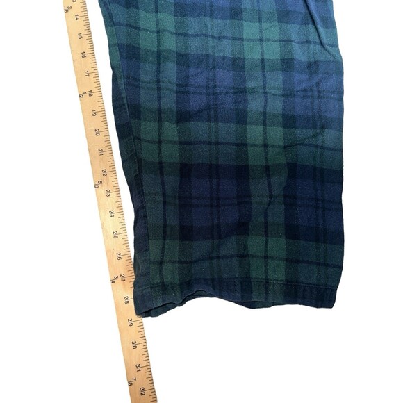 Polo Ralph Lauren Lounge Plaid Green Sleep Pajama Cotton Flannel Pants Sz XL - Picture 2 of 5